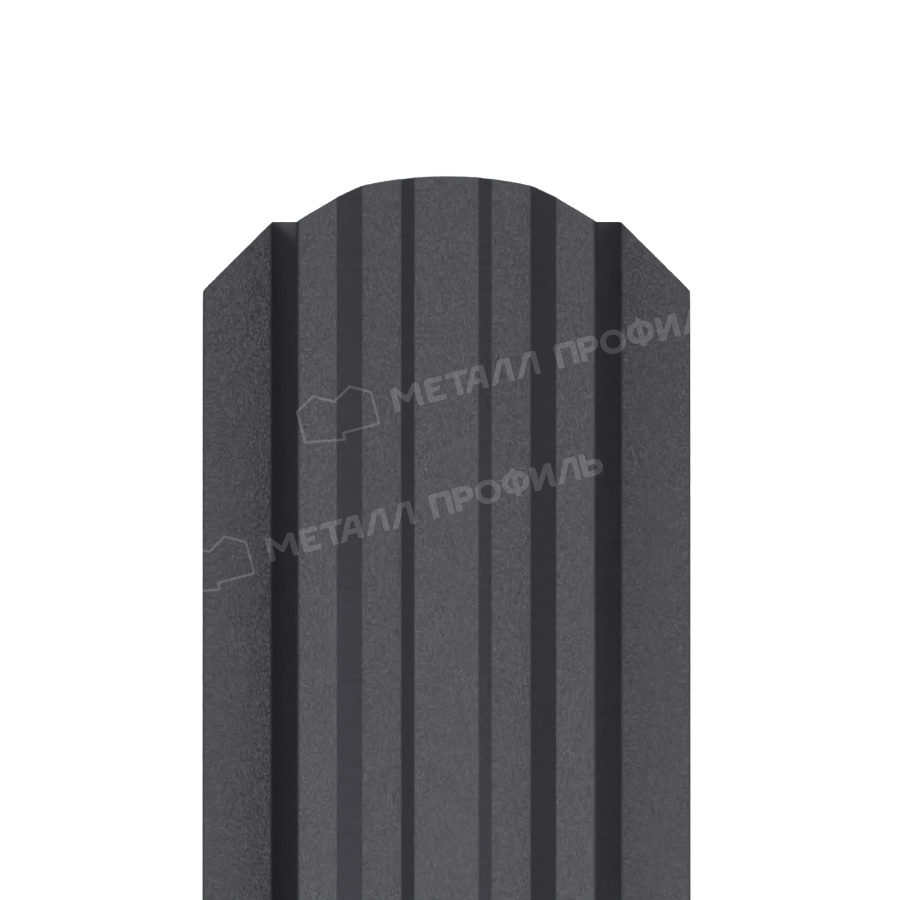 Штакетник металлический МЕТАЛЛ ПРОФИЛЬ LАNE-O 16,5х99 (VALORI-20-Grey-0.5)